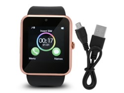 Reloj Inteligente Bluetooth Con Cámara Y Ranura Para Tarjeta Sim Para Android - Dorado + Negro