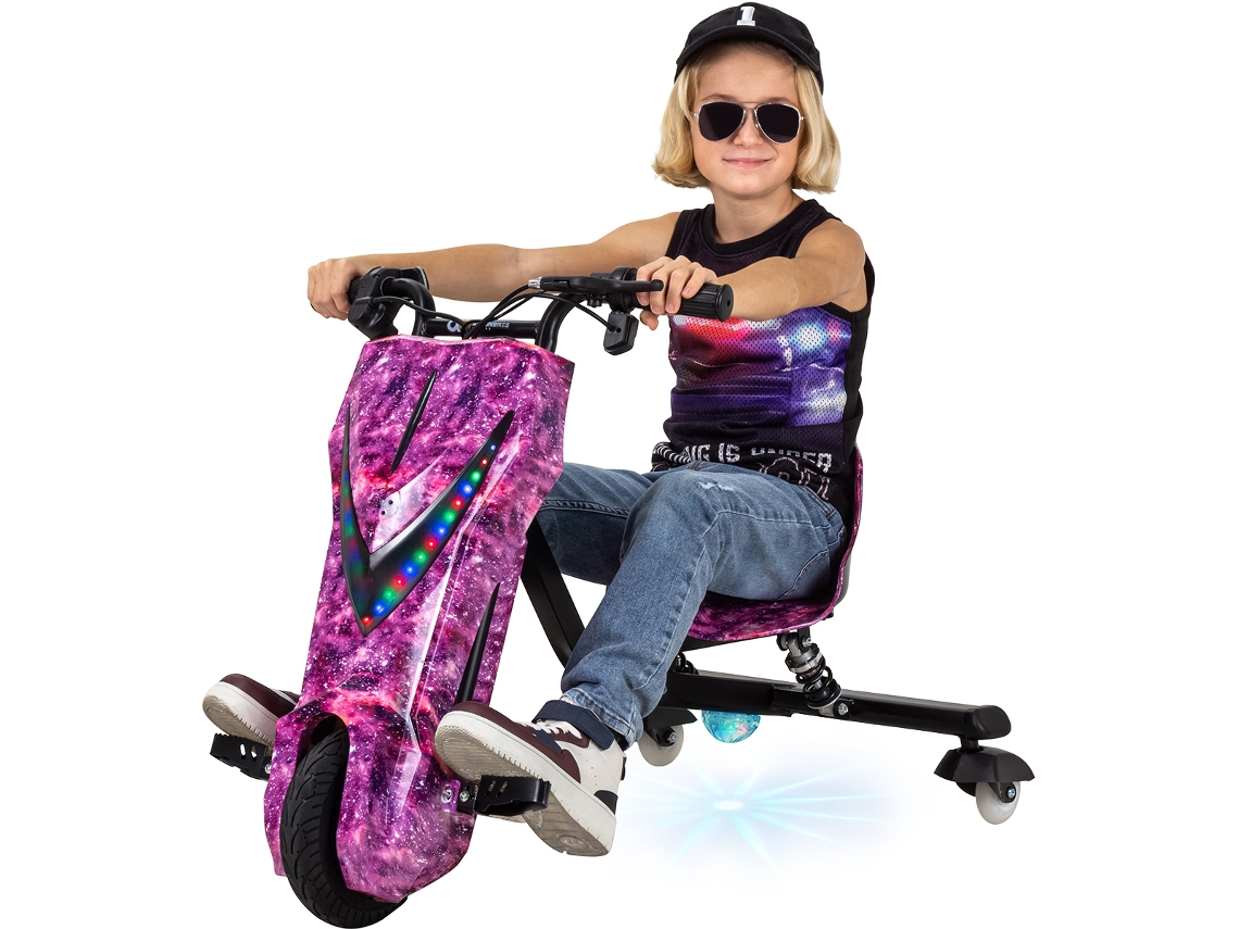 Triciclo Eléctrico De Drift Para Niños, Patinete De Drift, Hasta 15 Km/h, Velocidad Regulable, Bocina, Ruedas De Drift Led De 360°