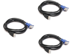 Cable Adaptador De 3 Piezas A Conector Vga Con Pines Chapados Para Monitor