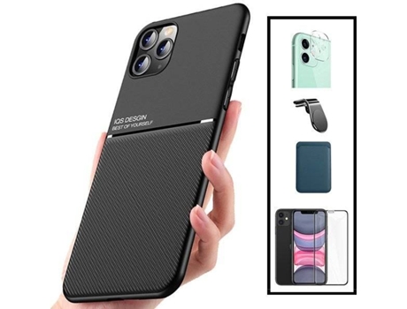 Carcasa + Protector + Soporte L Safe Driving + Magnetic Wallet iphone 13 Pro Max PHONECARE Magnetic Lux Negro 89053