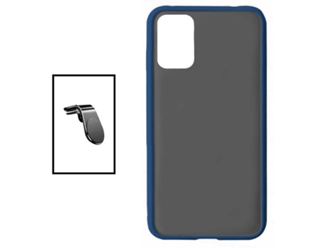 Kit Soporte Magnético L Safe Driving Coche + Carcasa Invisible Bumper para Samsung Galaxy A13 PHONECARE Azul Transparente