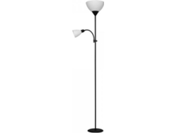 Lámpara de Pie ALEMAR Kopen (Negro - E27 + E14 - Máx. 60W - Acrílico - Metal)