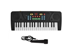 Ats-piano Eléctrico Digital Para Niños 37 Teclas Con Micrófono Instrumento Musical Juguete Batserías