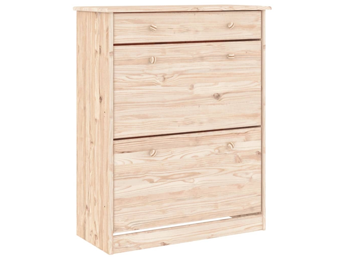 Zapatero Alto 77x35x96 cm Madera Maciza de Pino EXCLUSIVO MAISON