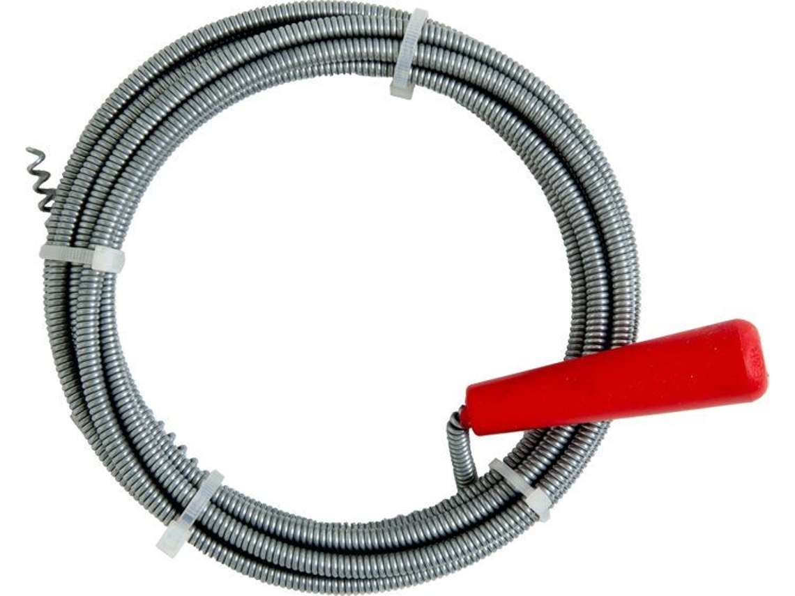 T595500 Espiral de limpieza con manivela y mango, diámetro 6 mm, 3 m, 1, Cornat