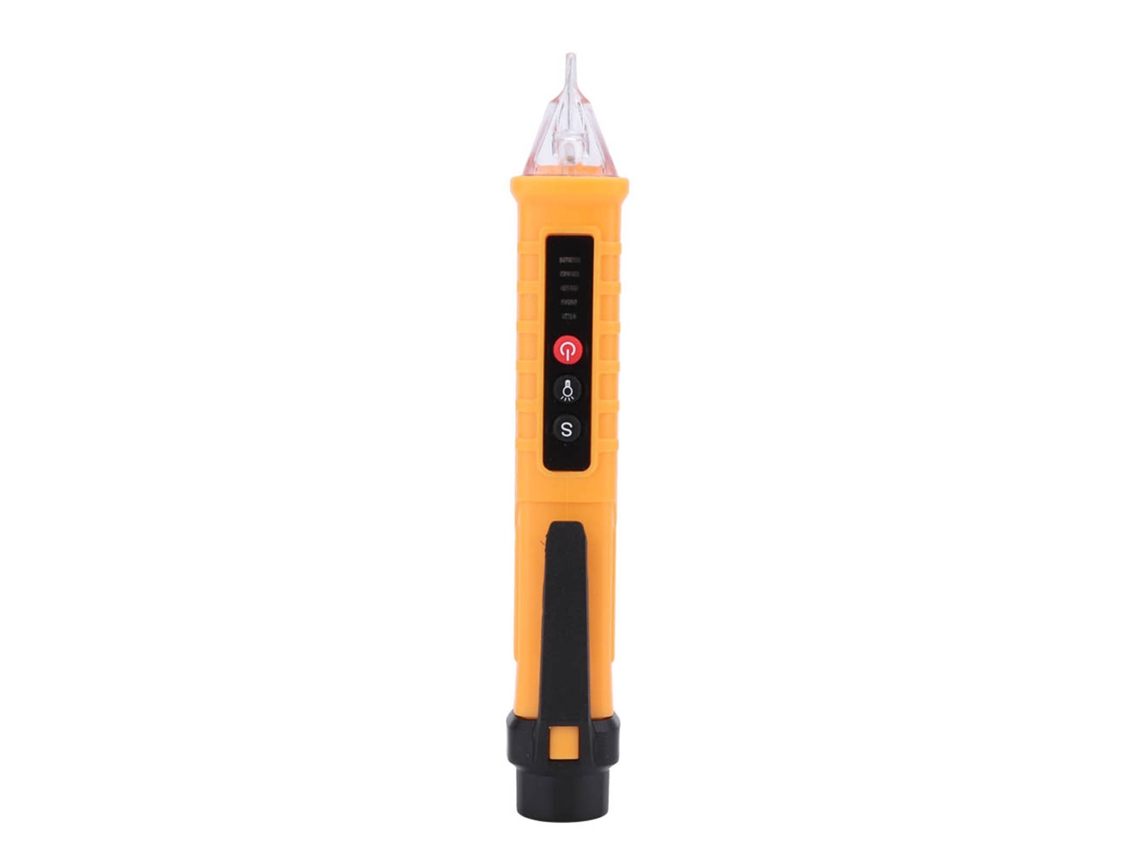 Lápiz Comprobador De Voltaje Eléctrico De Alta Precisión 802 48-1000v/12-1000v Con Detector Ncv E Indicador De Señal Amarillo.