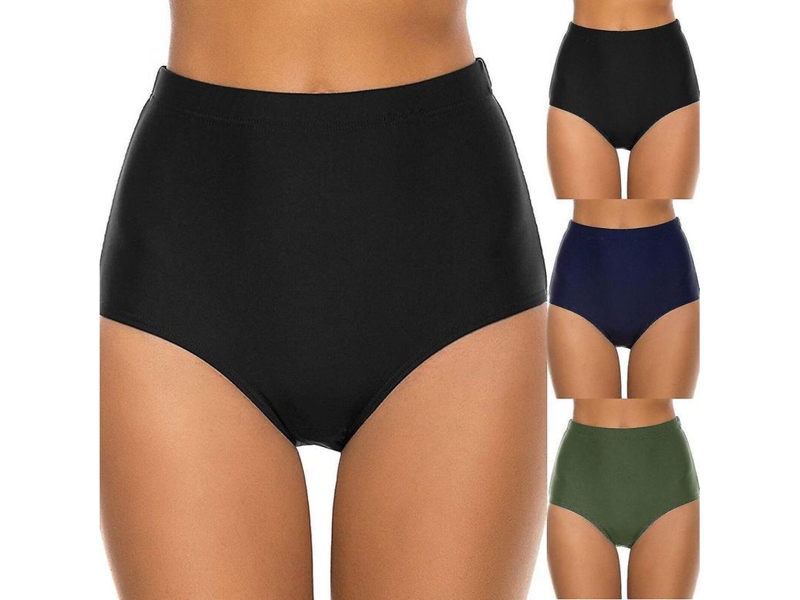 2026-shorts De Baño Para Mujer De Bikini Alto Con Material Rápido Secado Para Piscina Y Playa L Azul