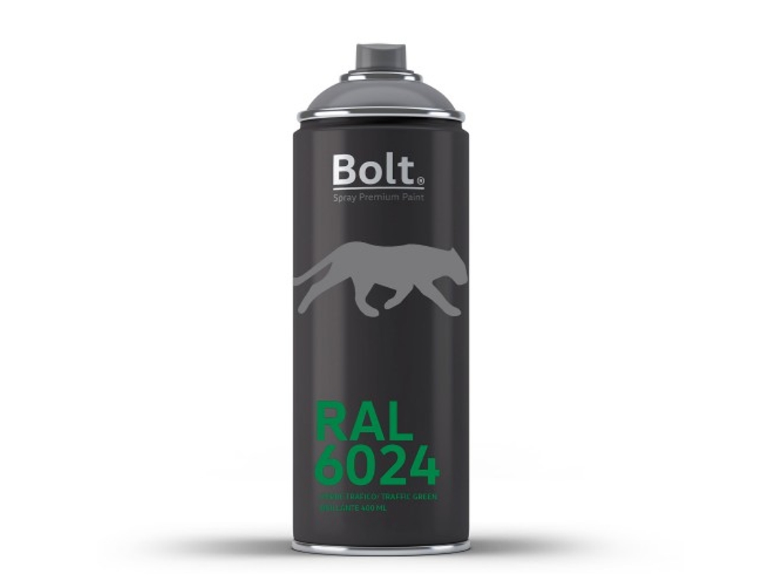 Spray Bolt Premium Acrilico Brillante Ral 400 Ml (Ral 6024 Verde Tráfico)