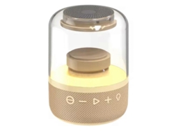 Altavoces Bluetooth para la reproducción de música digital con subwoofer, efecto transparente y adornos de iluminación ambiental.