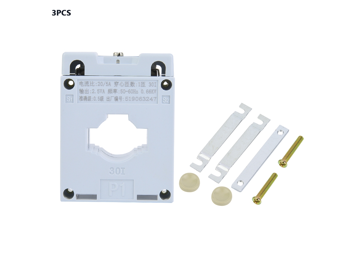 3 Piezas Transformador De Corriente Bh-0.66 0.66kv 0.5 50-60hz(20/5) Bracket Plástico Antiflame