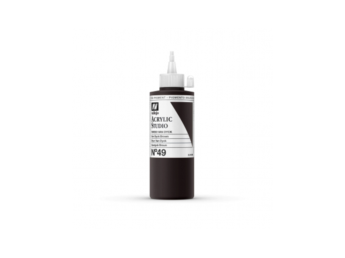 Pintura Acrilica Vallejo Studio 200 Ml (49 Pardo Van Dyck)