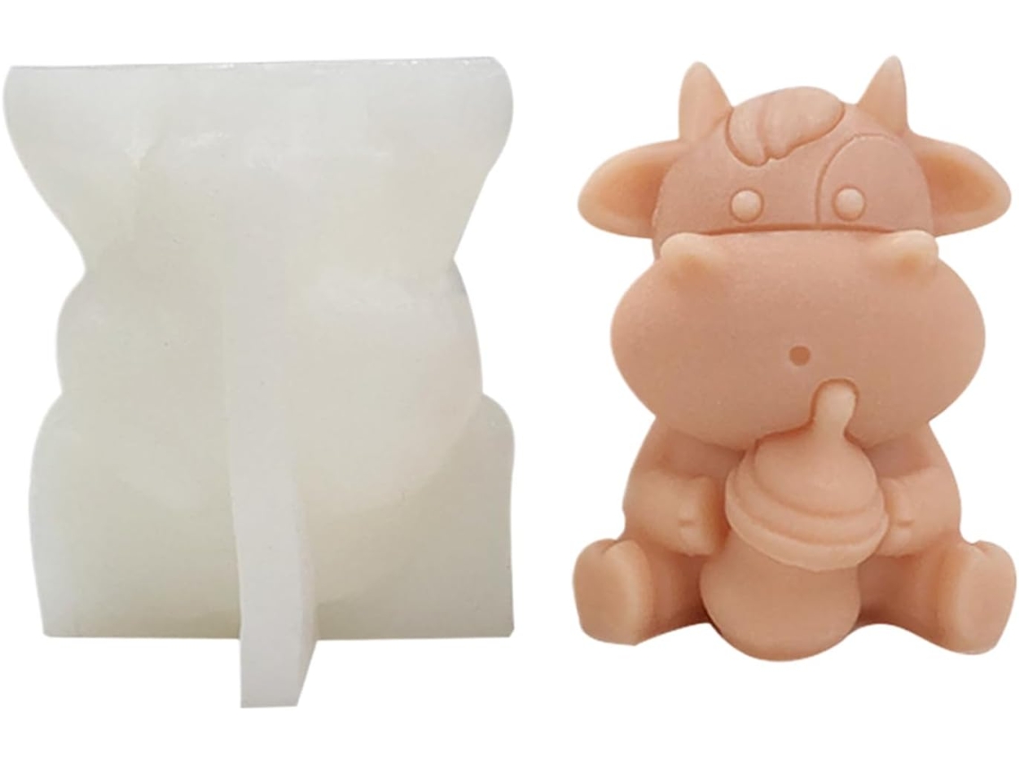 Molde de silicona, decoraciones 3D de silicona con diseños de dibujos animados, para el hogar y la mesa, molde para hacer velas 3D con Slowmoose animado