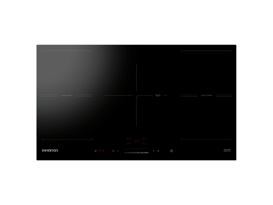 Placa Inducción INFINITON IND-594B, 5 Zonas, Ancho 90 cm, Función Boost, Negro
