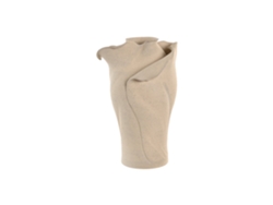 Jarron Ceramica Organico Artesanal Blanco 24x24x37cm