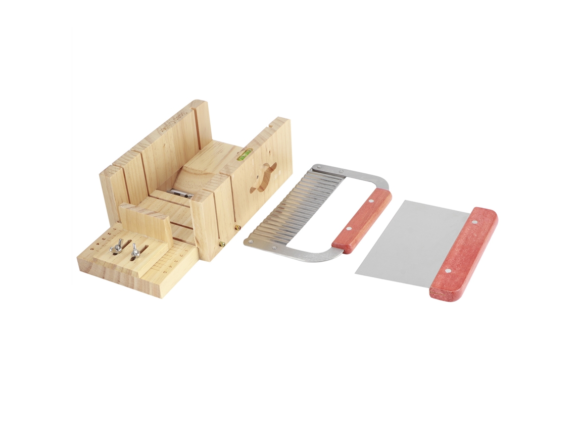 Cortador De Jabón De Madera Ajustable Con Moldes Para Hacer Jabones Y Panes Artesanales.