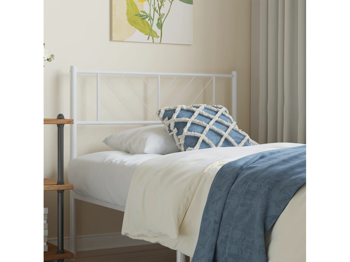 Cabecero De Metal Blanco 75 Cm