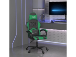 VIDAXL Silla Gaming Cuero Sintético Negro Y Verde