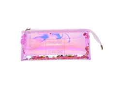 Estuche organizador de lápices transparente con purpurina, portátil, para material escolar y de arte (8 unidades)
