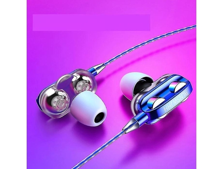 Auriculares Bluelans Dual Driver Auriculares Aux 3.5Mm Auriculares Auriculares con cable Auriculares Azul