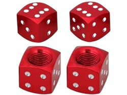 Tapones De Válvula Metálicos Para Coche Y Moto, Sellado A Prueba De Polvo, Rojos, 4 Unidades.