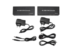 Repetidor Kvm 50m Com Saída Em Loop 3d Hd Suporta Mouse Teclado Usb Resolução 4k 1080p Eu Plug