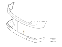 Spoiler trasero para Volvo XC90 II 40003390