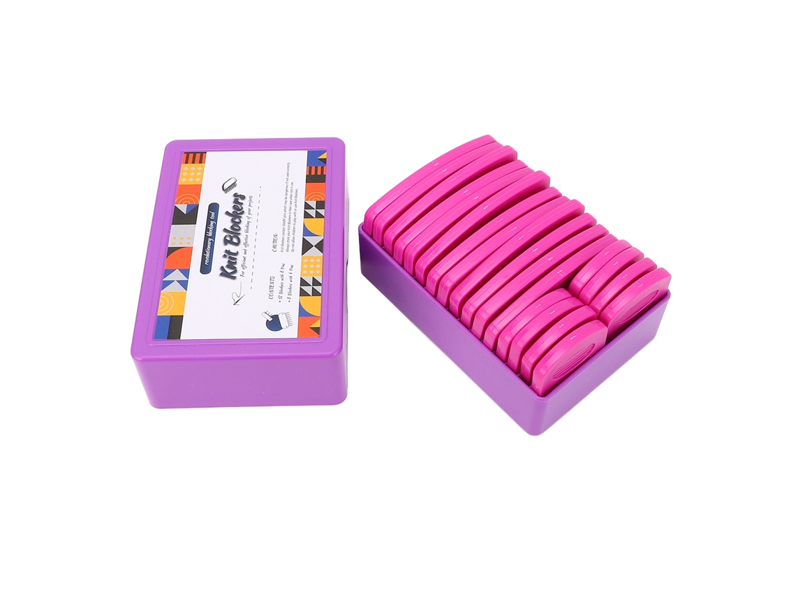 20 Peines De Acero Inoxidable Con Cierre Para Tejer Bufandas, Suéteres Y Ganchillo, Color Morado Oscuro.