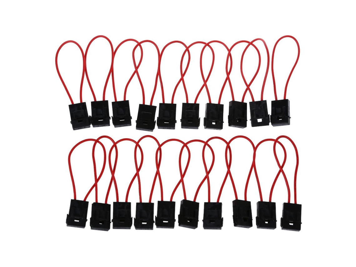 Bloque Portafusibles De 30 A En Negro Y Rojo Para Coche/camión (20 Unidades)