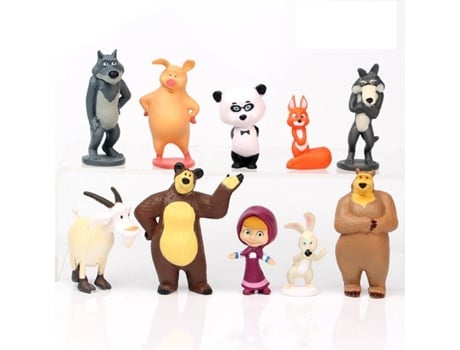 Set de Figuras Masha y el Oso (10 unidades - 4 - 6 cm)