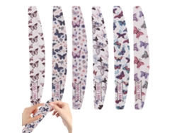 6 papeles de lija reutilizables, doble cara, estampado de mariposas (grano 100/180) NEVEANCE