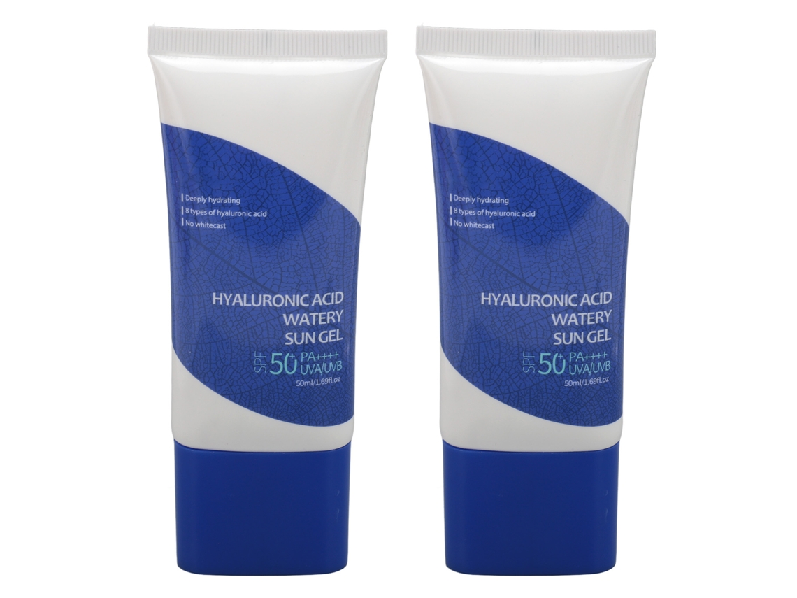 2pcs 50ml Gel Solar Facial Diario Hidratante de Ácido Hialurónico