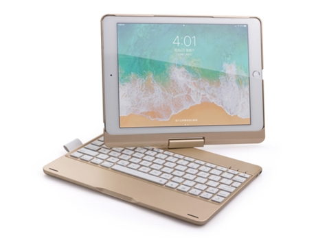Carcasa Flip Cover y Teclado Bluetooth YIMGOTTA F180AS para 2018&2017iPad/Pro9.7/Air2/Air