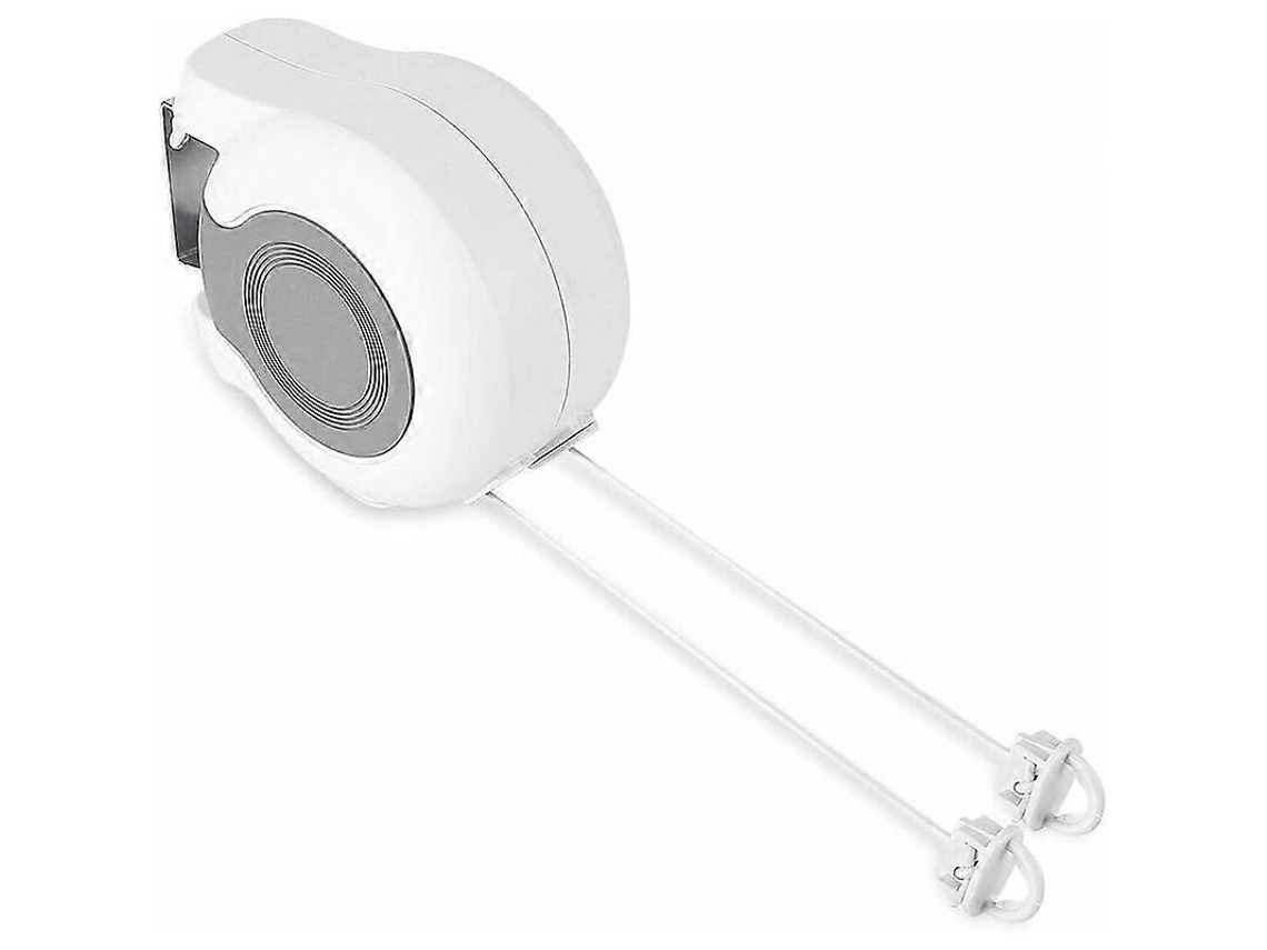 Tendedero retráctil para exteriores de 13 m, extensible, de pared, con 2 cuerdas, para baño, balcón, jardín, interior y viajes.