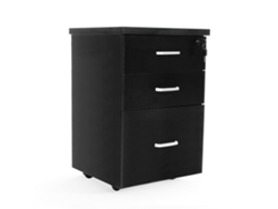 Cajonera de melamina negra de 400x400x610 mm Riva RIVA OFFICE