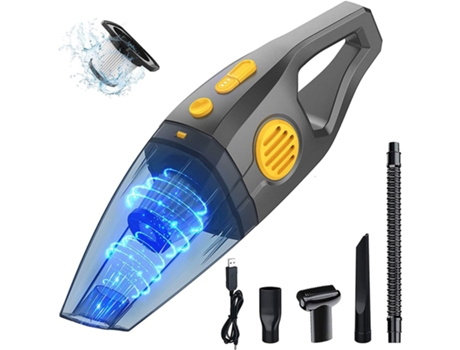 Aspiradora portátil inalámbrica de mano, alta potencia de 150W, fuerte succión de 8000Pa, 2 modos, adecuada para el hogar, el coche y la Oficina