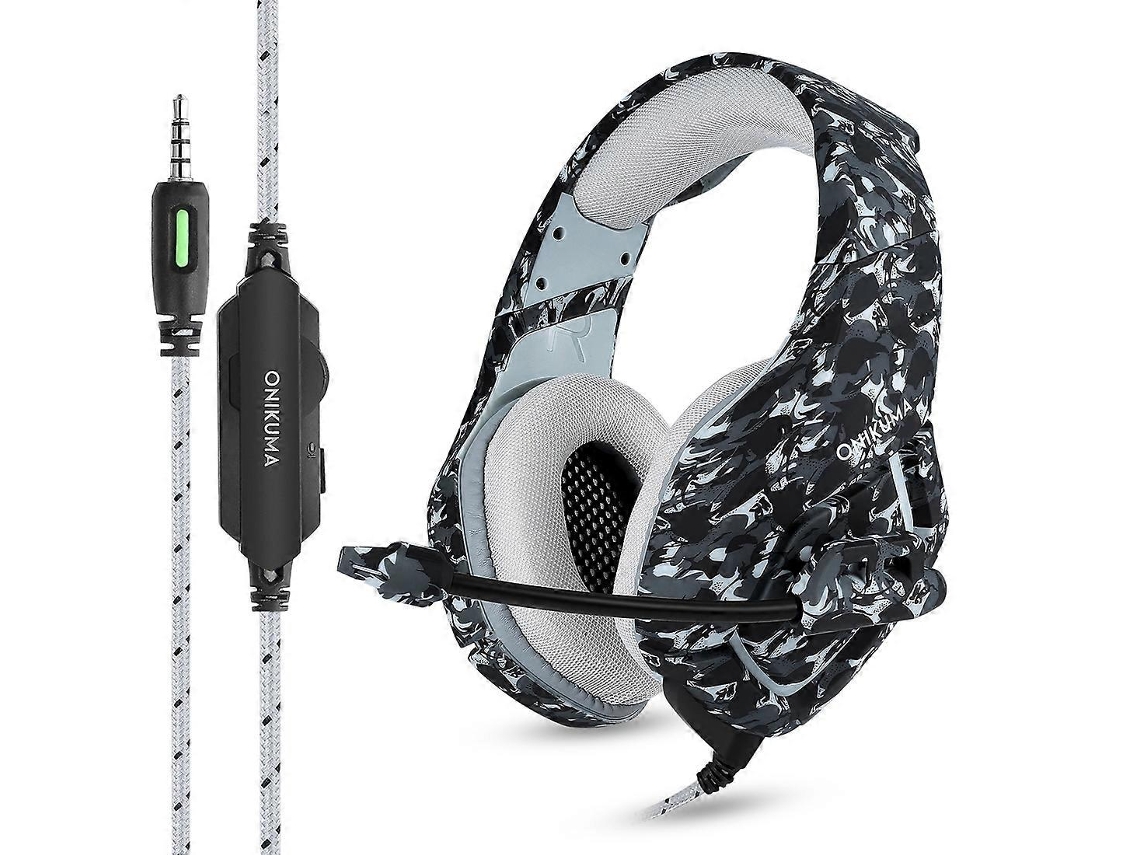 Auriculares para juegos Onikuma K1 con cancelación de ruido, graves profundos y micrófono para PS4, smartphones, tablets, PC y portátiles Hengrongshen