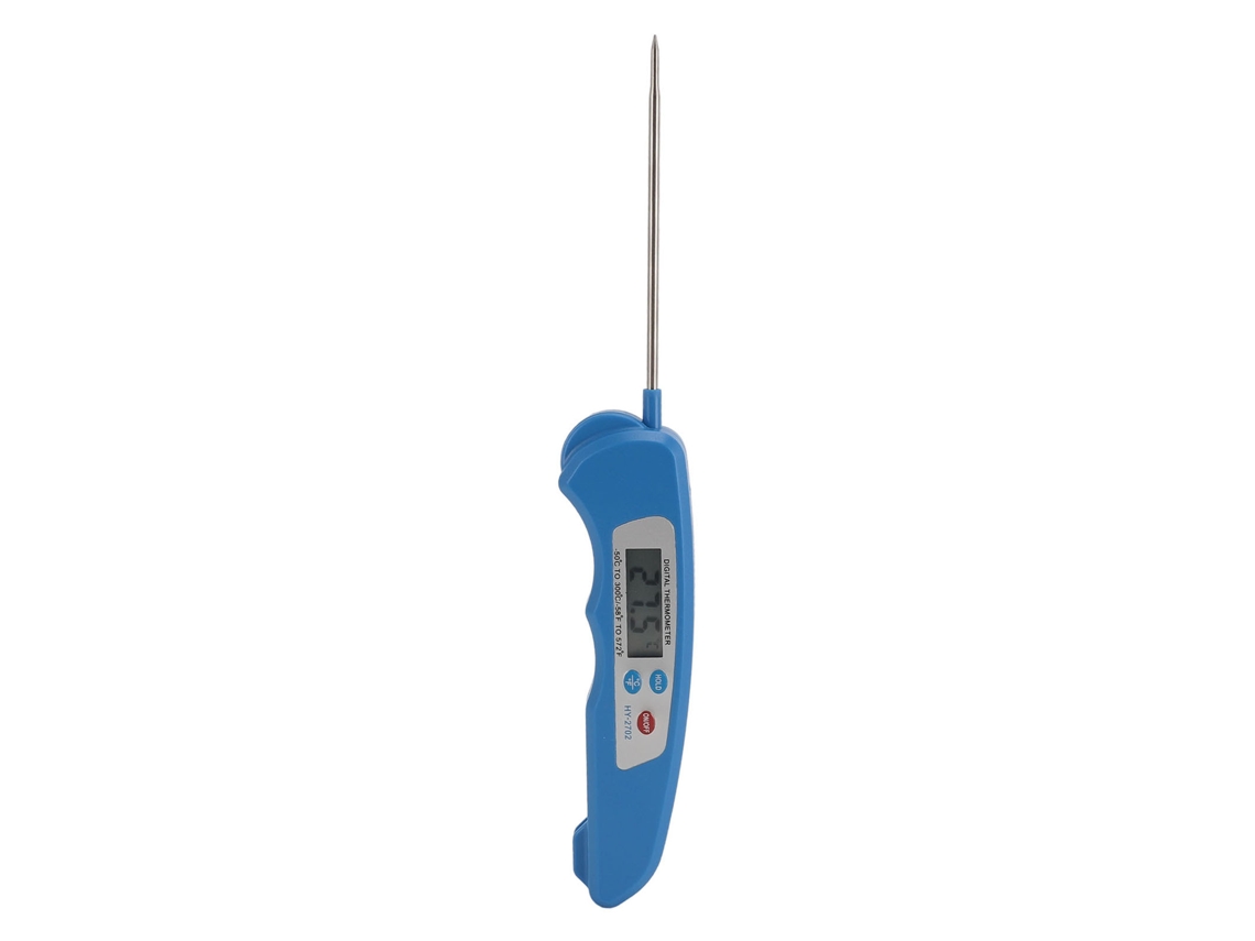 Termómetro Digital Para Carne Con Sonda Plegable Larga Para Cocina Y Parrilla - Azul