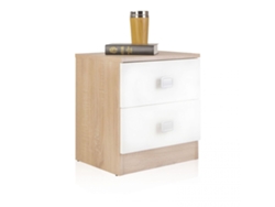 Mesita de noche Kamik Roble Nordico - Blanco 39,5 x 44 x 33,5 cm