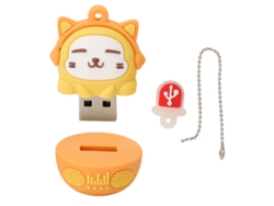 Memoria Usb 2.0 De Pvc Cartoon Cat De 64g, Plug And Play, Resistente A Golpes Para Teléfonos Y Laptops