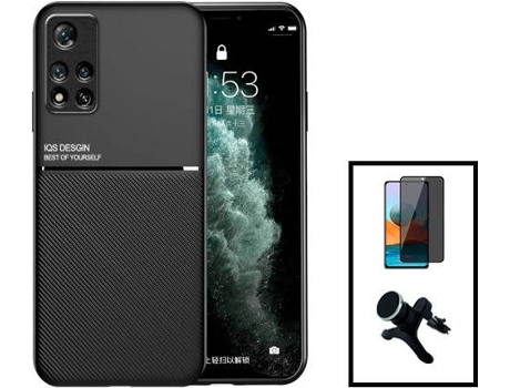 Kit Carcasa Trasera Magnética Anti Choque + Protector de Pantalla Xiaomi Redmi Note 11 Pro+ Plus GIFT4ME Negro