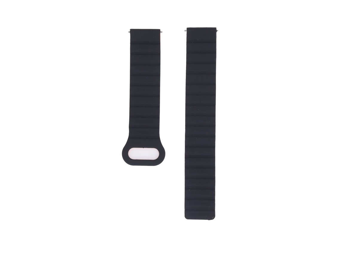 Correa Magnética De Silicona De 20 Mm Con Cierre Rápido Para Galaxy Watch Gt Amazfit Gtr (negro/naranja)