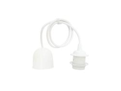 Lámpara colgante Cuval E27 de 1 m, color blanco GSC