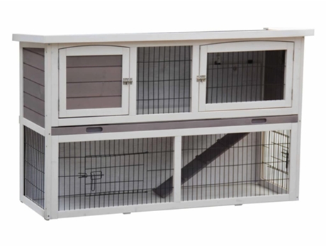 @Pet Conejera Bigfoot madera blanca 137x50x85 cm 26024