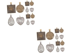 2 Juegos De Colgantes De Aleación Para Bandejas De Fabricación De Joyas Con Delicados Diseños Diy