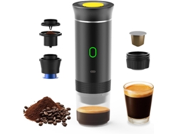 Cafetera Eléctrica Portátil 3 En 1, Cafetera Espresso De Cápsulas Con Un Solo Botón, Autocalentamiento Rápido, Color Negro GERTIZ