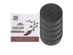 Champú Sólido Polygonum Para El Crecimiento Del Cabello, Cabello Negro Y Grueso, Limpieza Profunda.