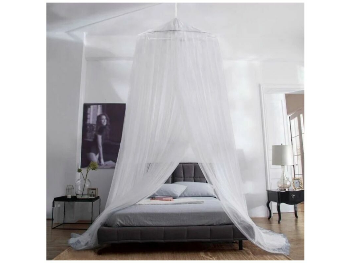 Elegante mosquitera con dosel para cama, una decoración encantadora para camas de todos los tamaños, poliéster de alta calidad, tamaño extragrande.