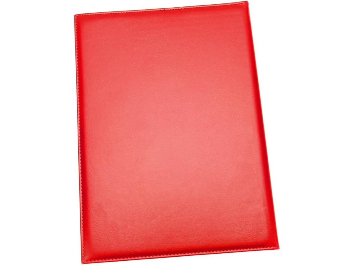 Estuche de piel roja, protector para diplomas y certificados, ideal para la oficina y la escuela.