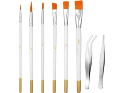 Juego De 6 Pinceles Profesionales De Cerdas De Nailon Suaves Para Artistas.