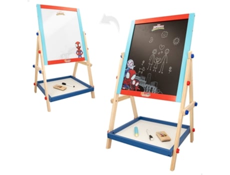 Cuadro de Dibujo WOOMAX SPIDEY Lousa 2 En 1 (Edad Mínima: 4 Años - 40x31.5x64.5 cm)